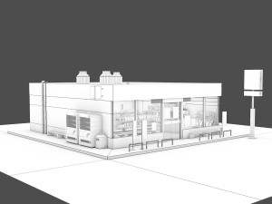 convenience store 3D Model