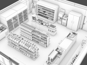 convenience store 3D Model