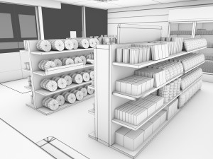 convenience store 3D Model