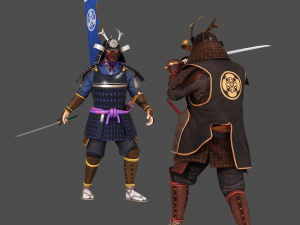 Samurai Character 3D Model