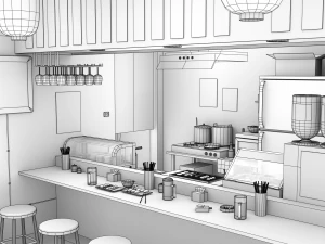 Izakaya 3D Model