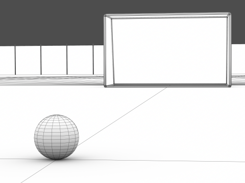 Playground with Basketball Court and Football Field 3D 모델