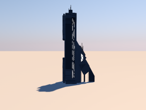 sci-fi tower Model 3D