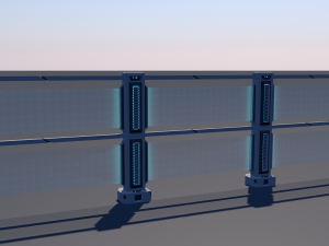 sci-fi fence 3D Model