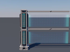 sci-fi fence 3D Model