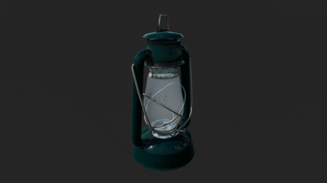 kerosene lamp low poly 3D Model .c4d .max .obj .3ds .fbx .stl .blend 