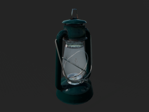 kerosene lamp low poly 3D Model