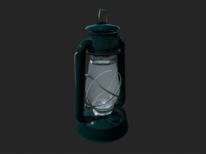 kerosene lamp low poly 3D Model