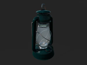 kerosene lamp low poly 3D Model