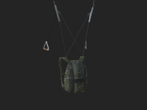 military parachute 3D 模型