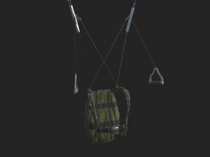p&aacute;ra-quedas militar Modelo 3D