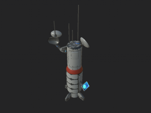 sci-fi radar low poly 3D Model