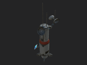 sci-fi radar low poly Modelo 3D