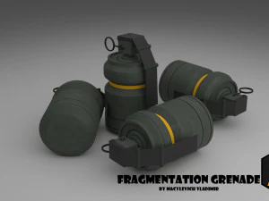 破片手榴弹 3D 模型