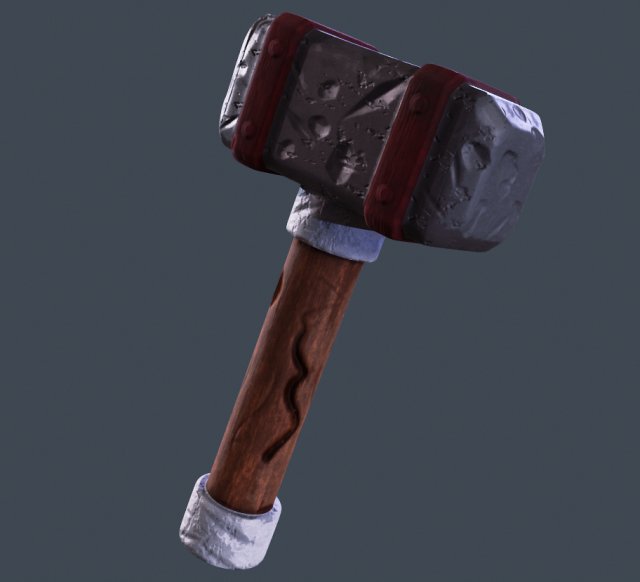 hammer Model 3D .c4d .max .obj .3ds .fbx .stl .blend 