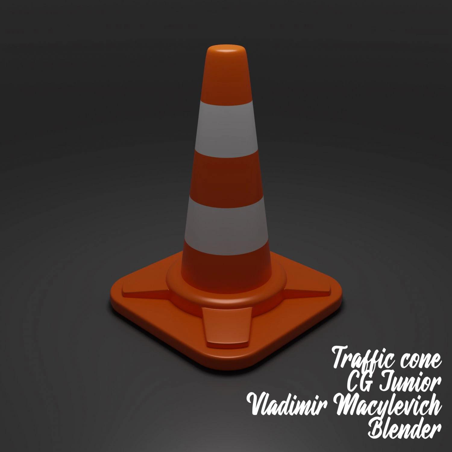traffic cone 3D Model .c4d .max .obj .3ds .fbx .stl .blend 