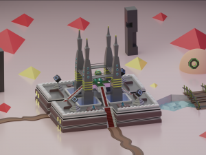 temple 3D 模型