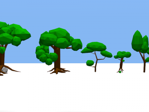 pak low poly trees Modelo 3D