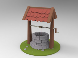 well low poly Model 3D