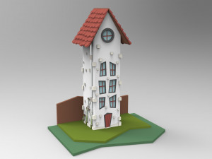 low poly house 3D 모델