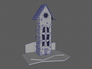 low poly house 3Dモデル