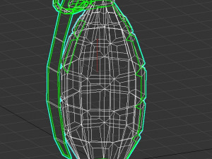 low poly grenade with textures 3D Model