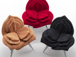 edra rose chair 3D 모델
