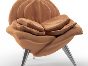 edra rose chair Modello 3D