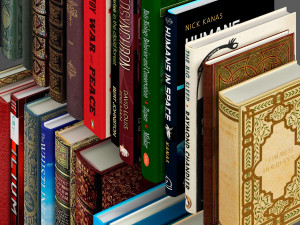 set of different books Modello 3D