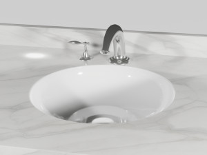 marina 55 inch bathroom vanity driftwood finish 3D Model