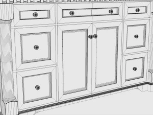 Toucador de banho sydney branco pia &uacute;nica de m&aacute;rmore carrara de 60 polegadas Modelo 3D