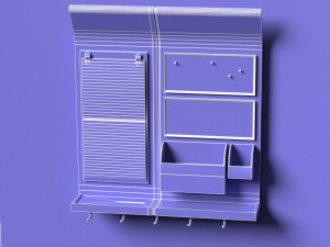 wall calendar key holder 3Dモデル