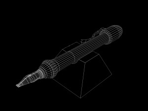 fountain pen with calligraphy nib 3D 모델