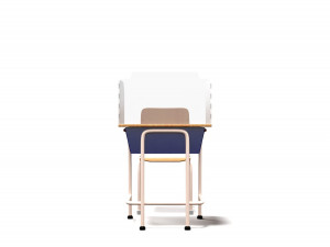student chair with protection 3D Model