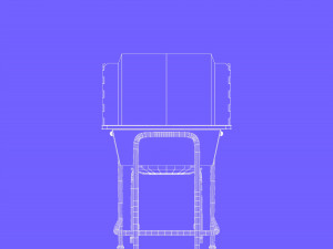 student chair with protection 3D Model