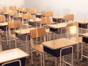 student chair with protection 3D Model