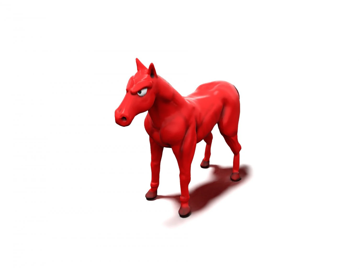 horse mad 3D Model .c4d .max .obj .3ds .fbx .stl .blend 