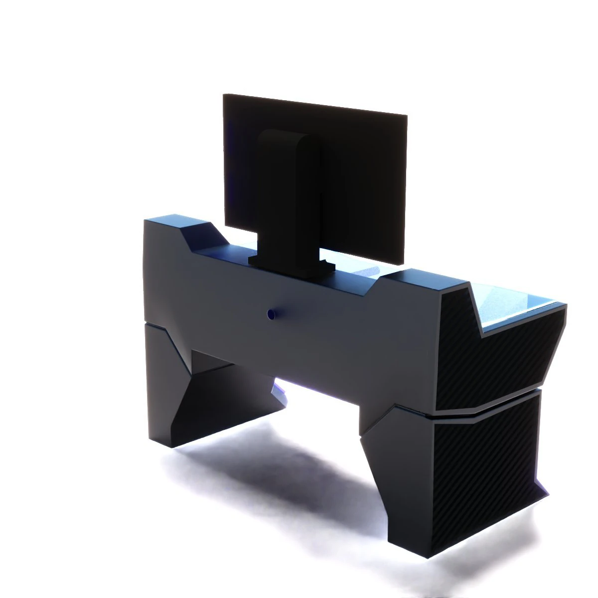 sci fi desk 3D Model .c4d .max .obj .3ds .fbx .stl .blend 