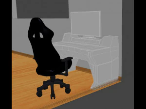 sci fi desk 3D Model
