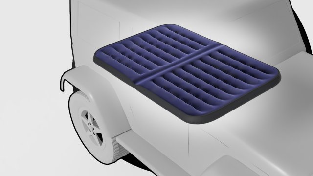 inflatable mattress Modelo 3D .c4d .max .obj .3ds .fbx .stl .blend 