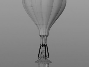 bird feeder with hot air balloon Modello 3D