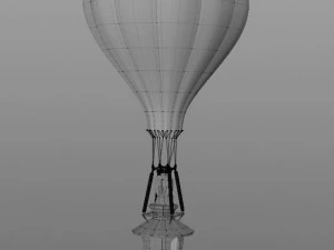 bird feeder with hot air balloon 3D Model