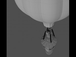 bird feeder with hot air balloon Modello 3D