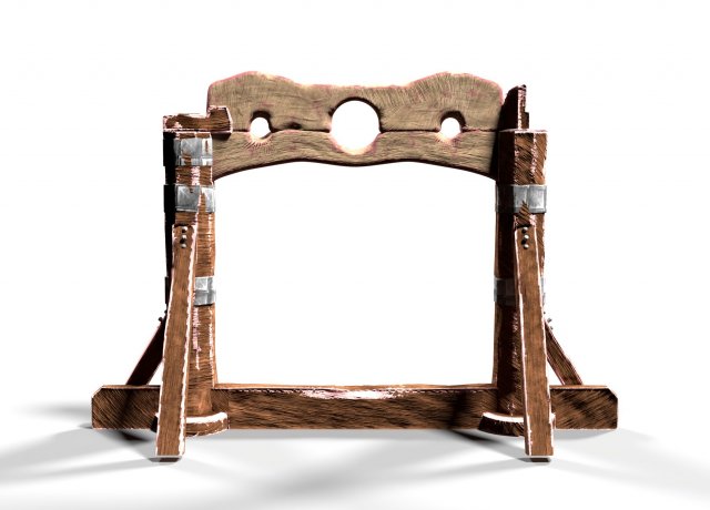 pillory stocks Model 3D .c4d .max .obj .3ds .fbx .stl .blend 