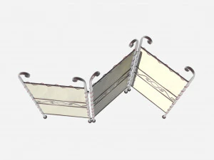 folding screen biombo 3D Model