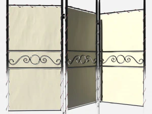 folding screen biombo 3D Model