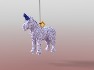 pinata unicorn 3D 模型
