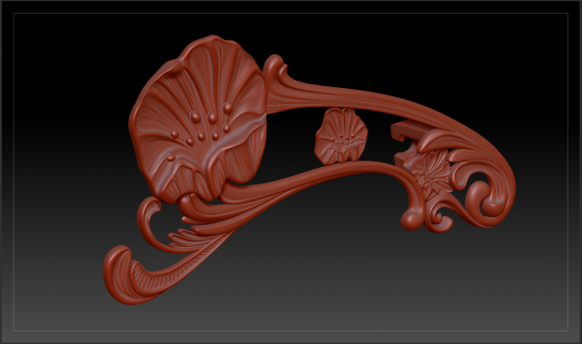 ornamental handle 3D Модель .c4d .max .obj .3ds .fbx .stl .blend 