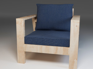 outdoor club chair 3D-Modell