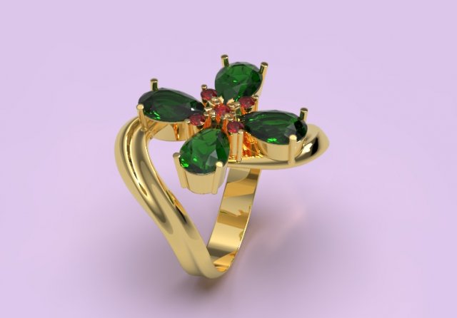 clover ring 3D मॉडल .c4d .max .obj .3ds .fbx .stl .blend 